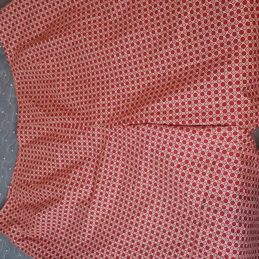 Talbots Red Geometric Cropped Pants - Picture 5 of 8